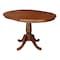 International Concepts Round 36 in Rd Top Pedestal Table, 12 in Leaf, 28.9 inH, Dining Height, Espresso, 36 W, 48 L, Wood K581-36RXT - alternate 4